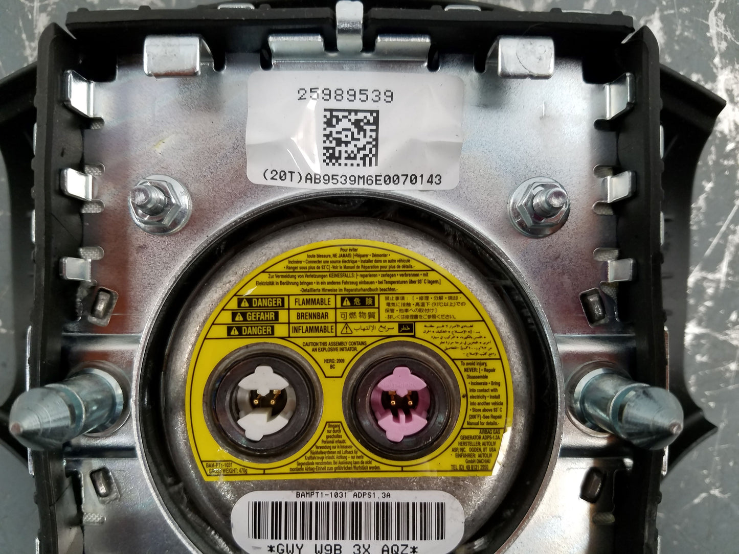 2010 Chevy Corvette C6 Grand Sport Steering Wheel Airbag #4361 Y5