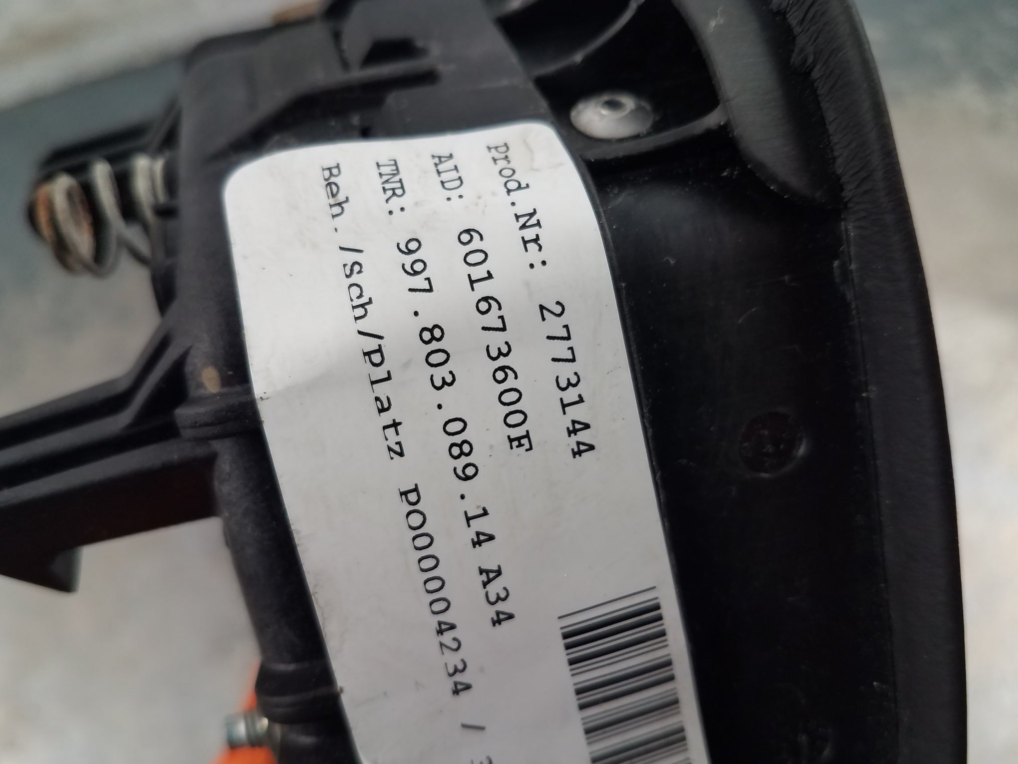 2007 Porsche 911 997 Turbo Steering Wheel Airbag #4019 VV3