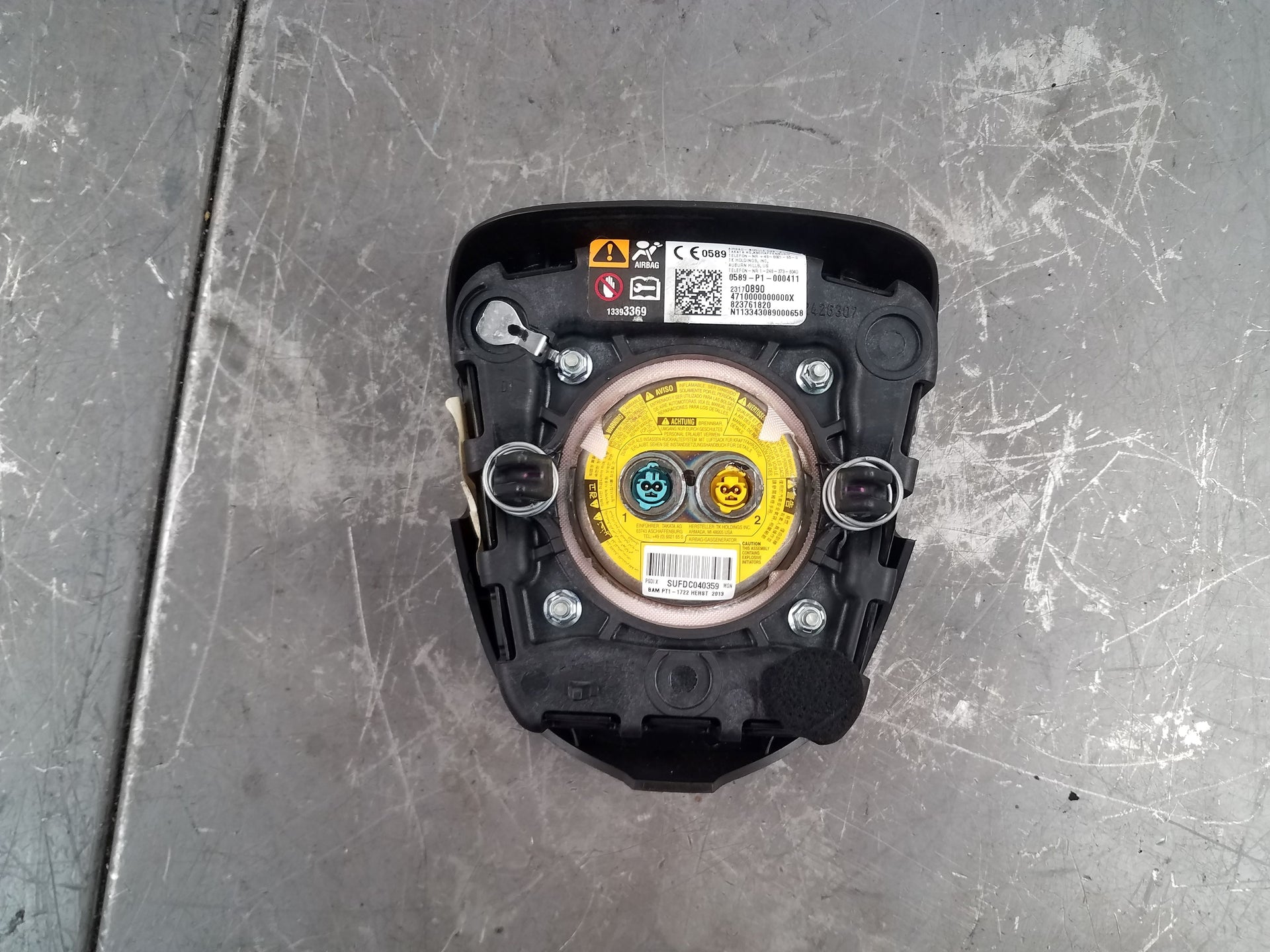 2014 Chevy Camaro SS Steering Wheel Airbag #2605 Y6