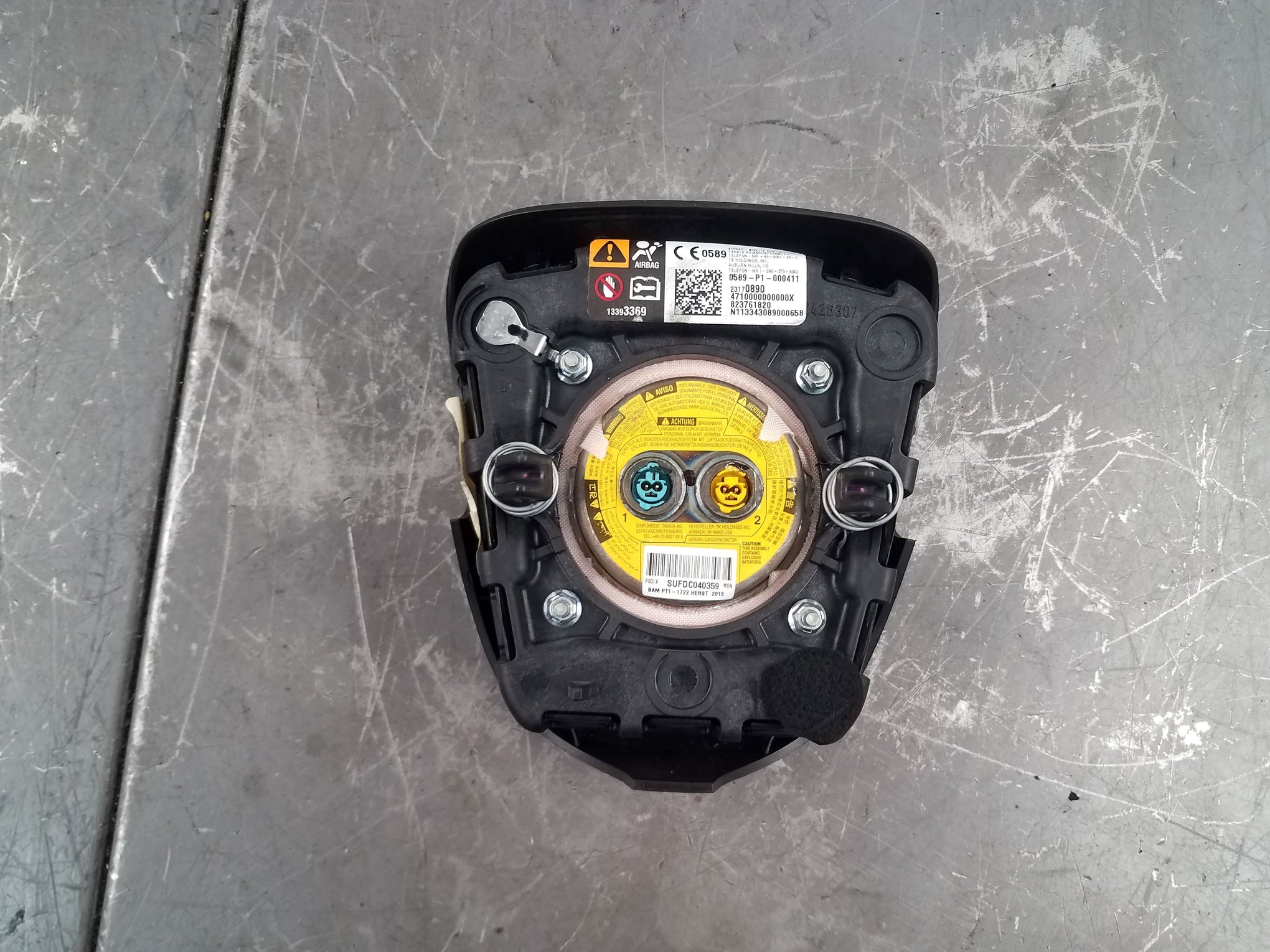 2014 Chevy Camaro SS Steering Wheel Airbag #2605 Y6