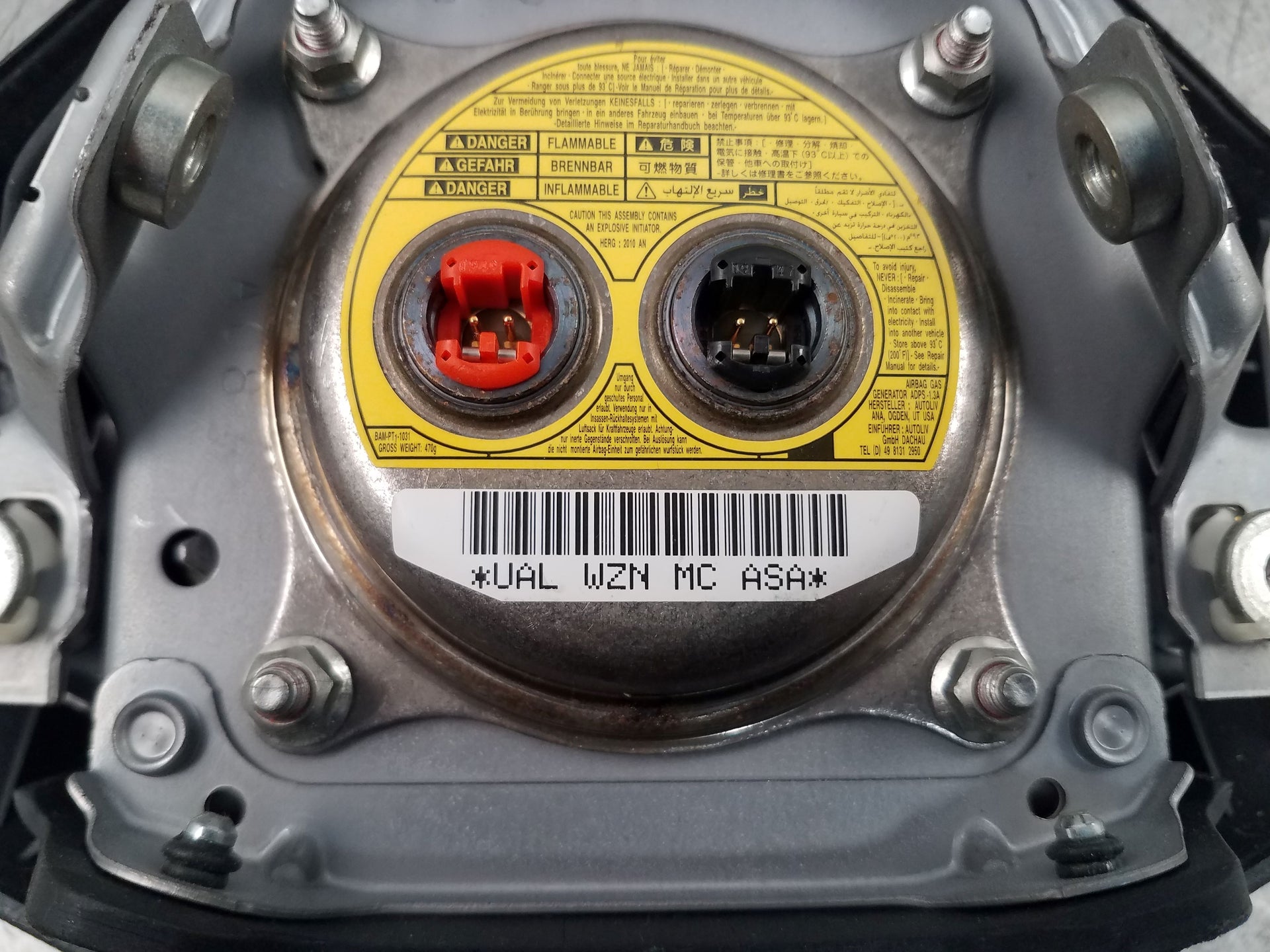 2010 Subaru WRX STi Steering Wheel Airbag #7397 E4