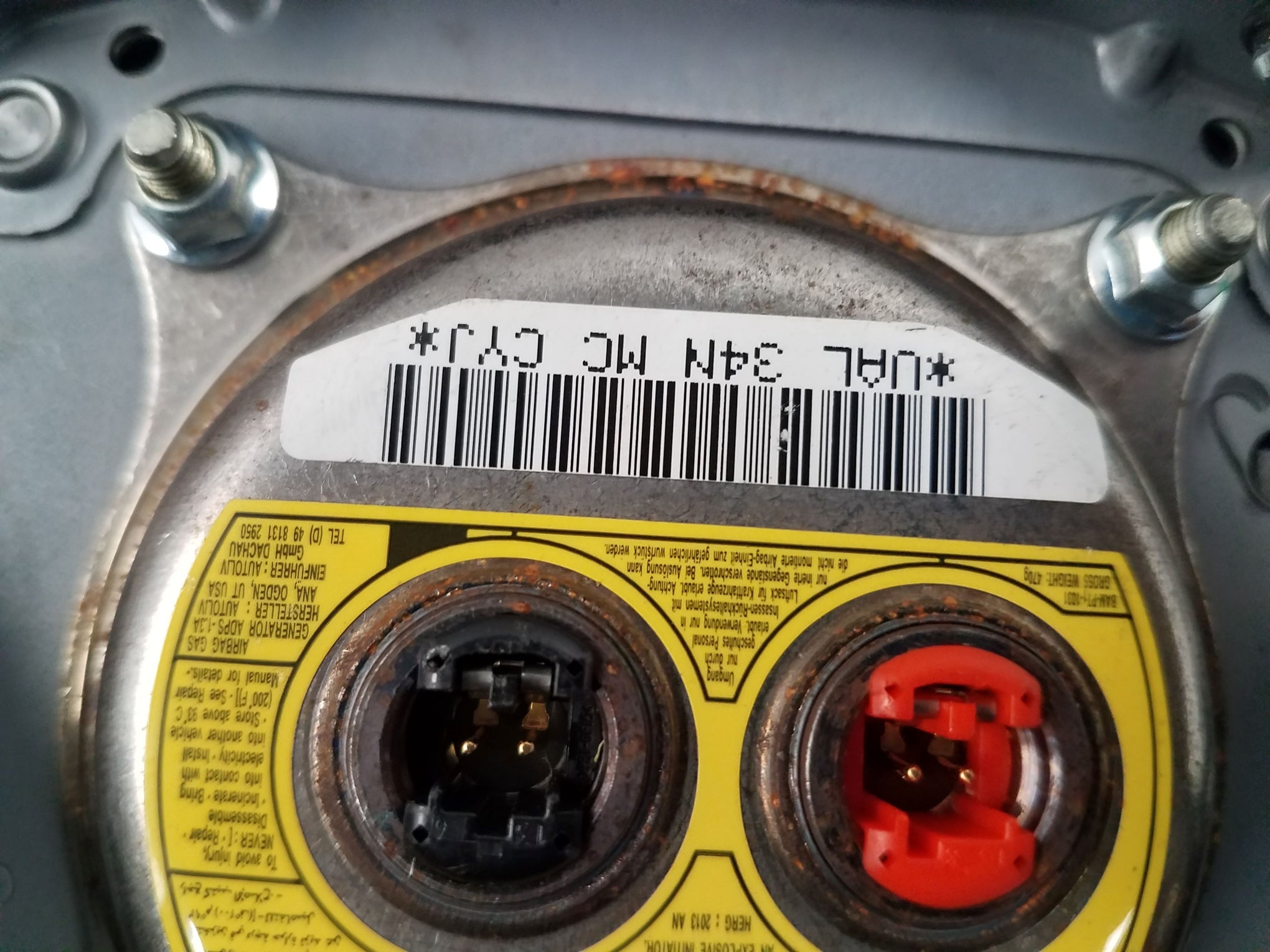 2012 Subaru Impreza WRX Steering Wheel Airbag #2433