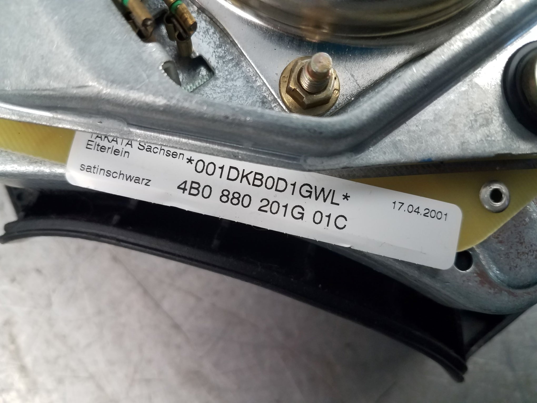 2001 Audi S4 Quattro B5 Steering Wheel Airbag #2330