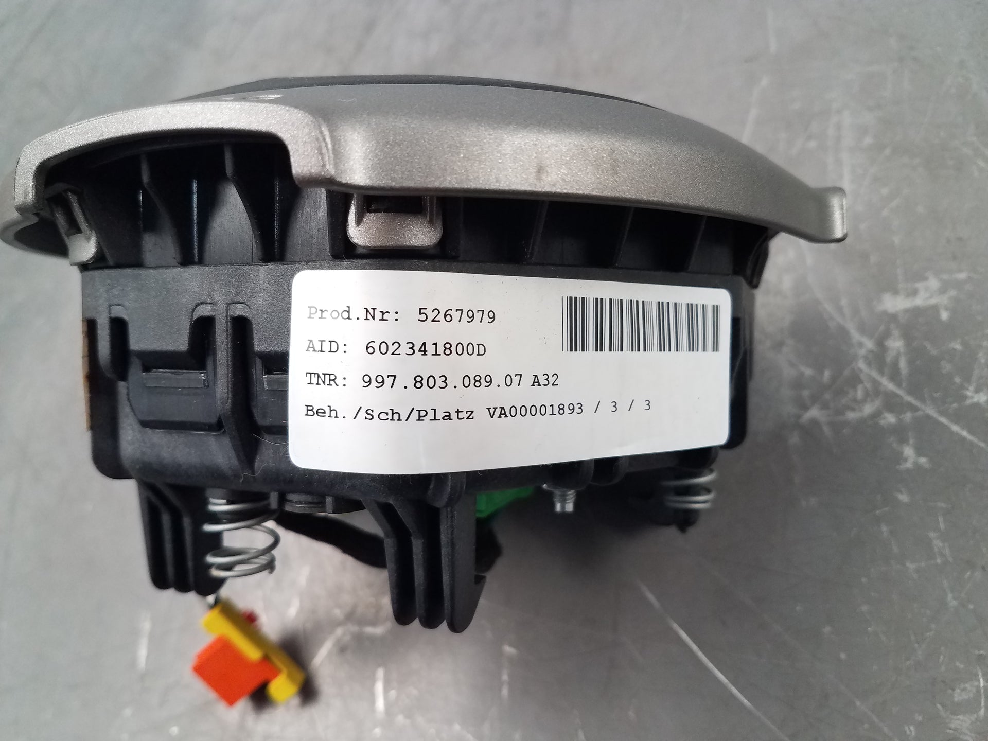 2006 Porsche Cayman S 987 Steering Wheel Airbag #3399 F4