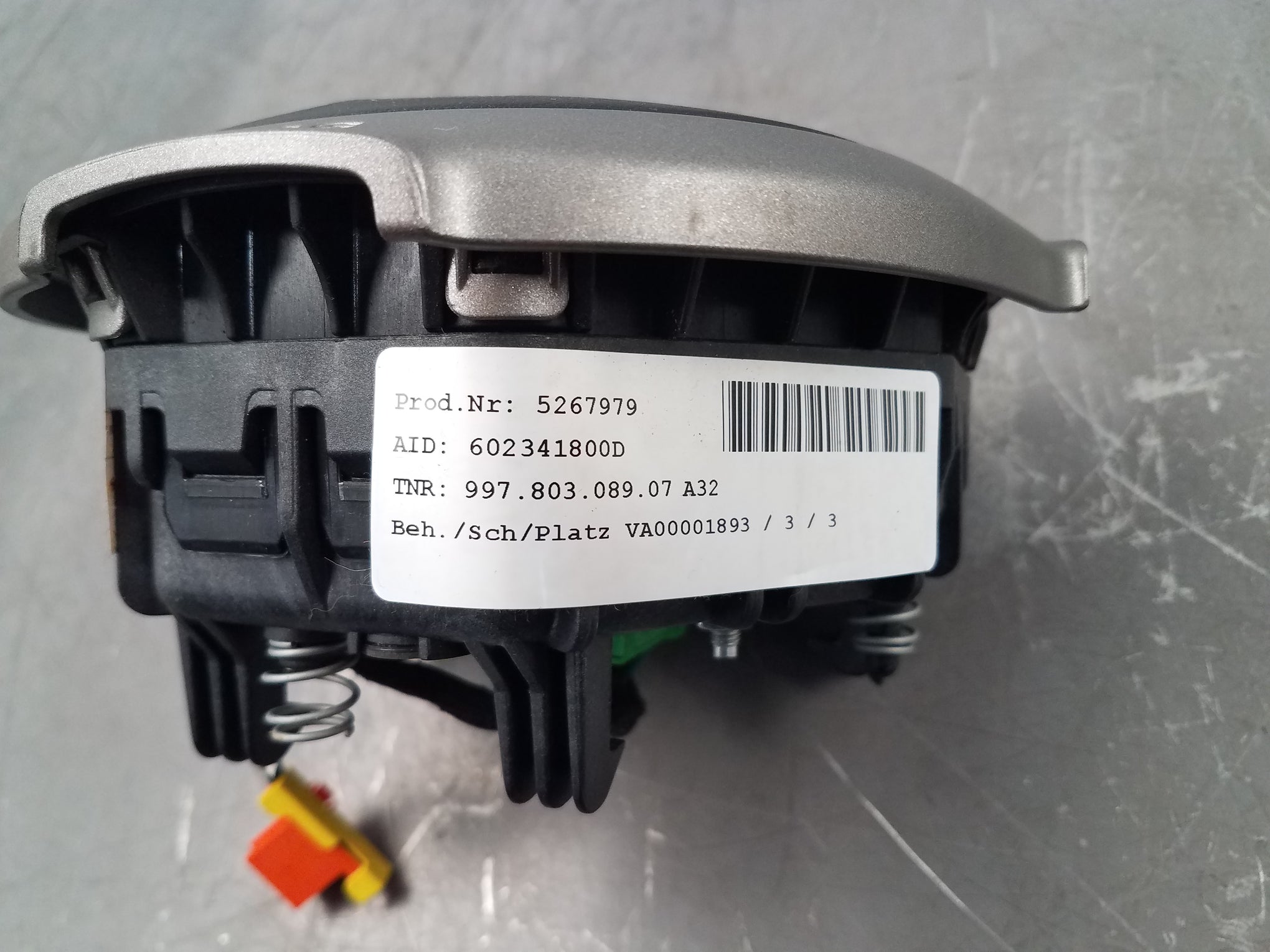2006 Porsche Cayman S 987 Steering Wheel Airbag #3399 F4