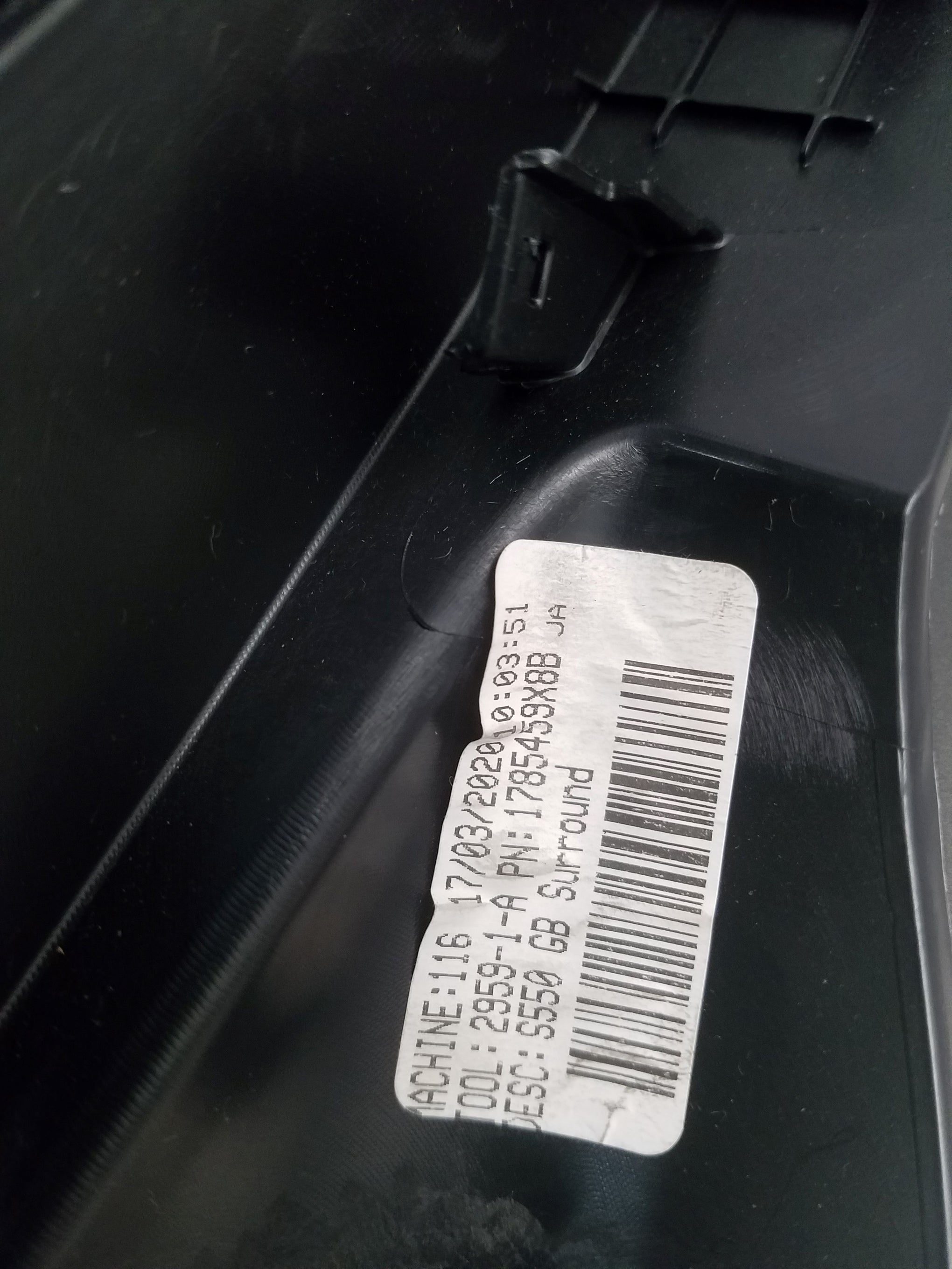 2020 Ford Mustang Shelby GT500 Passenger Dash Airbag #1864 V1