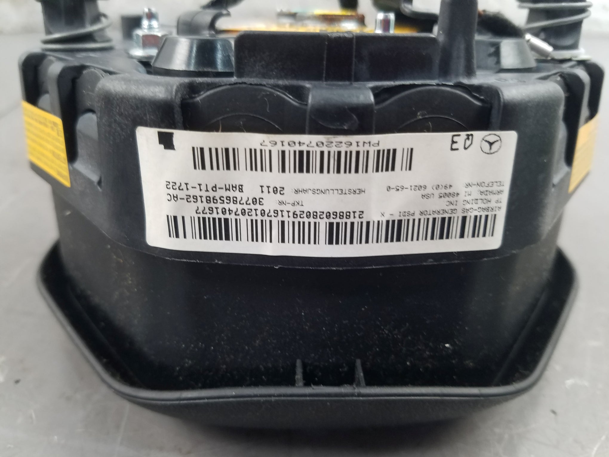 2012 Mercedes AMG E 63 Steering Wheel Airbag #2691