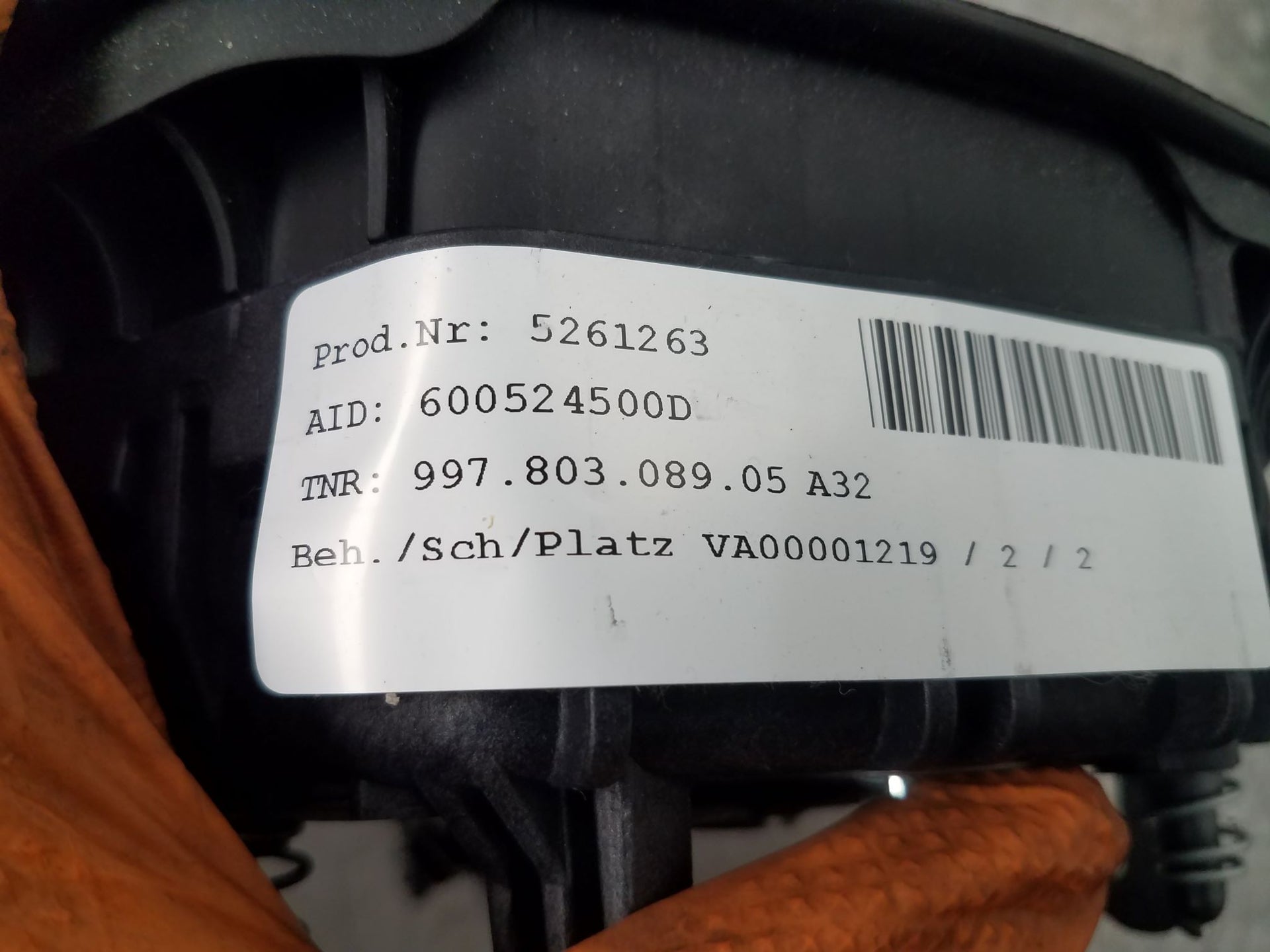 2006 Porsche Cayman S 987 Steering Wheel Airbag #0558 Q5