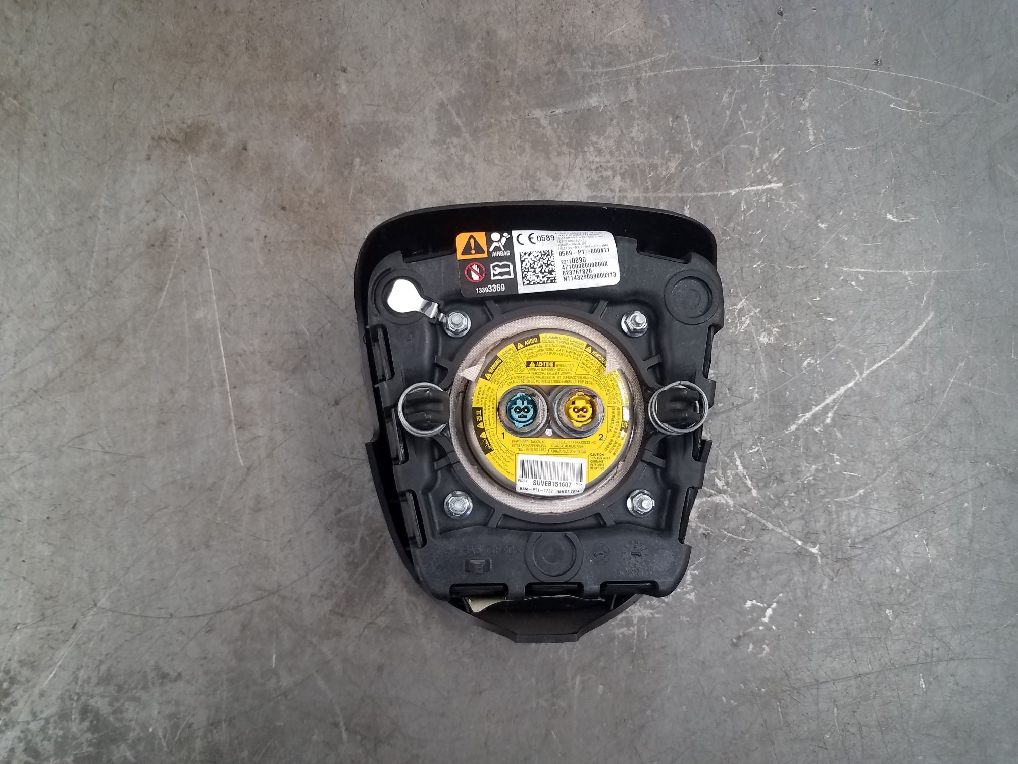 2015 Chevy Camaro SS Steering Wheel Airbag #7798 X2